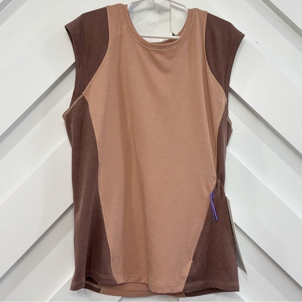 NWT Lululemon Cap Sleeve Hiking Tank In Pink Clay/Dark Oxide Size 2